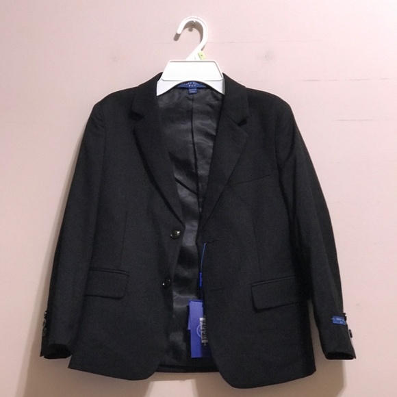 Perry Ellis Slim Fit Boys Suit 4-Piece Set Size 8 Black Missing The Pants - Picture 11 of 16